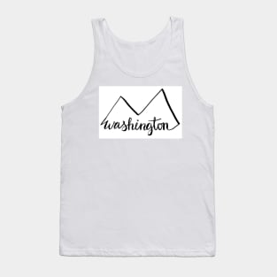 Washington State and Mountains Outline Logo Tank Top